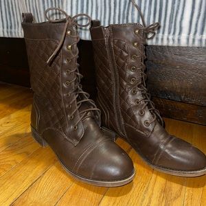 Charlotte Russe Quilted Combat Boots